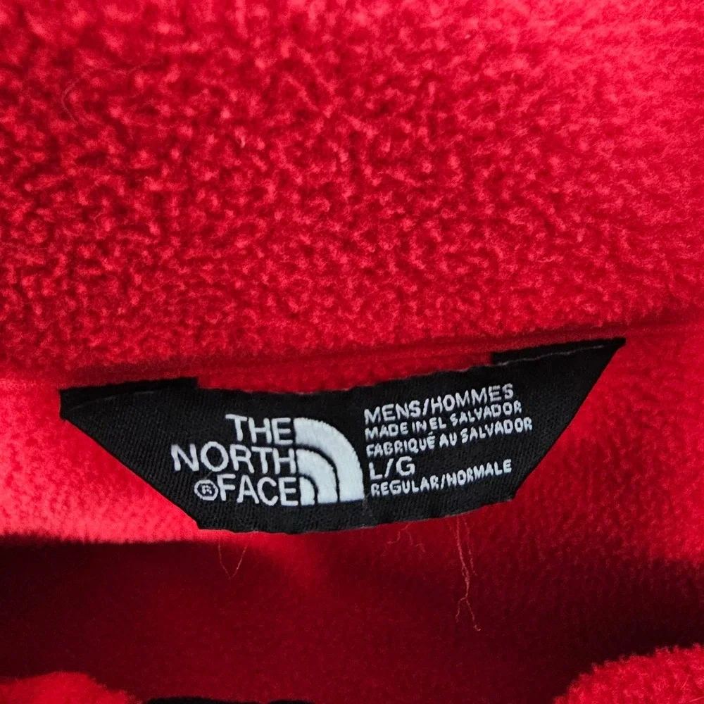 The North Face Mens Denali Fleece Jacket Large Red Black Gorpcore Outdoor